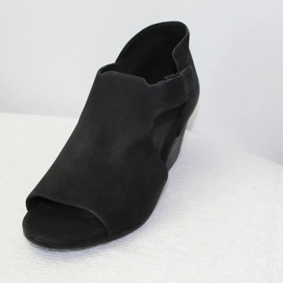 Eileen Fisher brushed leather black sandals size 9 - Picture 4 of 15